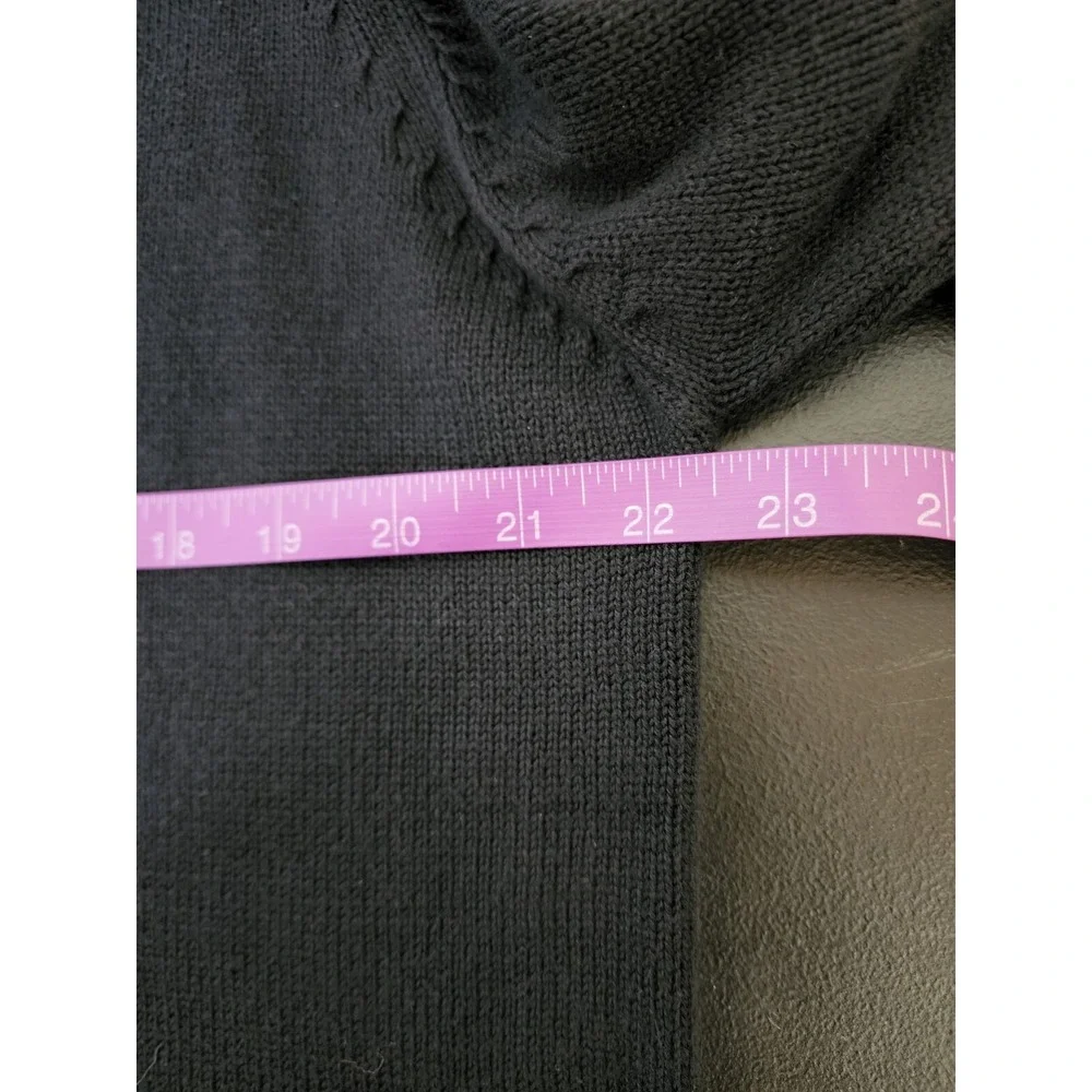 Oscar De La Renta Mens‎ Size Large Pullover Full Zipper Sweater Black Casual